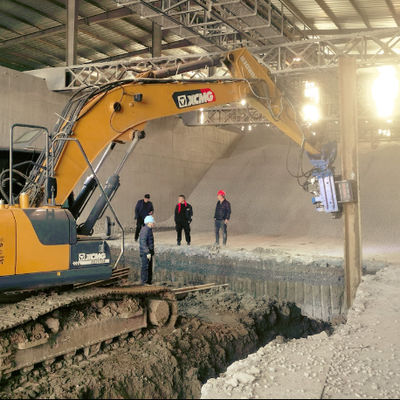 Side Grip Excavator Mounted Hydraulic Vibro Hammer - Space-Saving & High Efficiency For Narrow Construction Projects