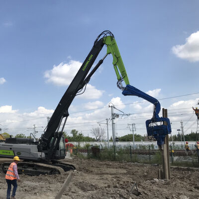 Eco-Friendly 3.15T Pile Driver: Excavator-Mounted for Sustainable & Low-Noise Construction