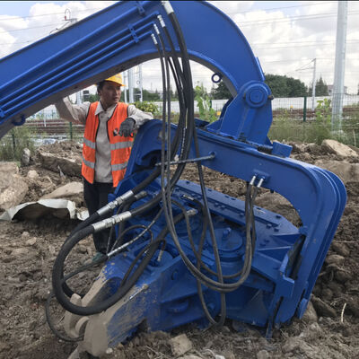 High-Performance Pile Driver for CAT E450: 18m Depth & 3200rpm Vibro Hammer