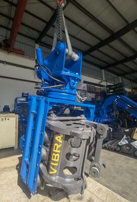Versatile & Agile: SV-200 Side Grip Pile Driver – 459 KN Force, Dual-Clamp System, Fits 20–25t Excavators