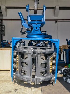 Bidirectional Tilt Driving Head Pile Driver – 360° Continuous Rotation + Low Headroom Operation for Excavator Conversion